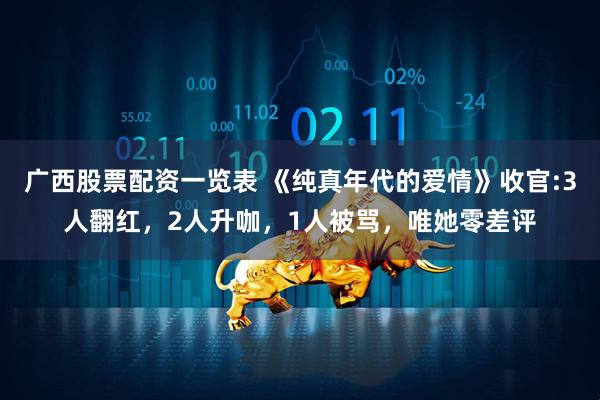 广西股票配资一览表 《纯真年代的爱情》收官:3人翻红，2人升咖，1人被骂，唯她零差评