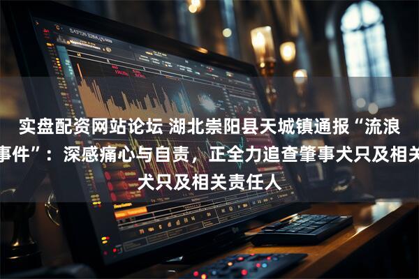 实盘配资网站论坛 湖北崇阳县天城镇通报“流浪犬伤人事件”:深感痛心与自责,正全力追查肇事犬只及相关责任人