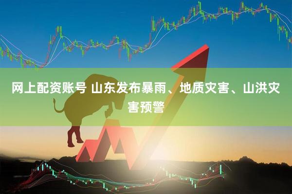 网上配资账号 山东发布暴雨、地质灾害、山洪灾害预警